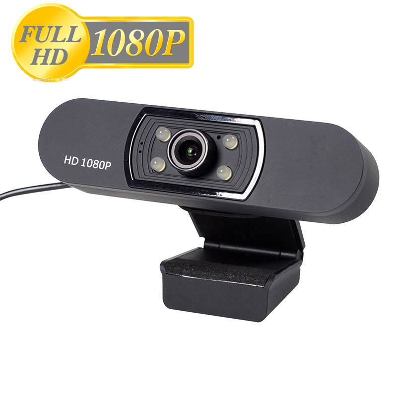 LUOM H800 Web Camera HD 1080P Webcam Built-in Microphone Auto Focus High-end Video Call Web Camera CMOS 1920 *1080 Dynamic Resolution for PC Laptop Skype YouTube, Black