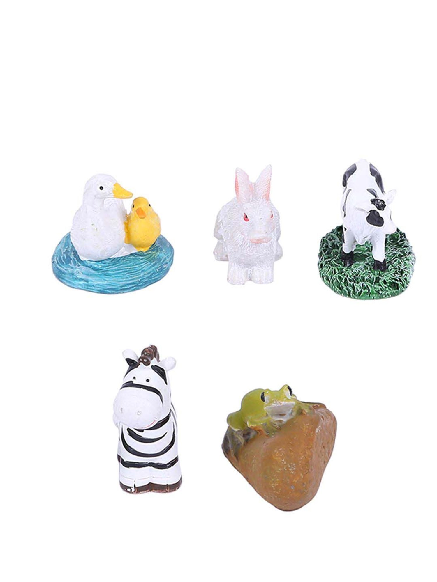 Tayhaa Multicolor Resin Animal Showpiece - Set of 5
