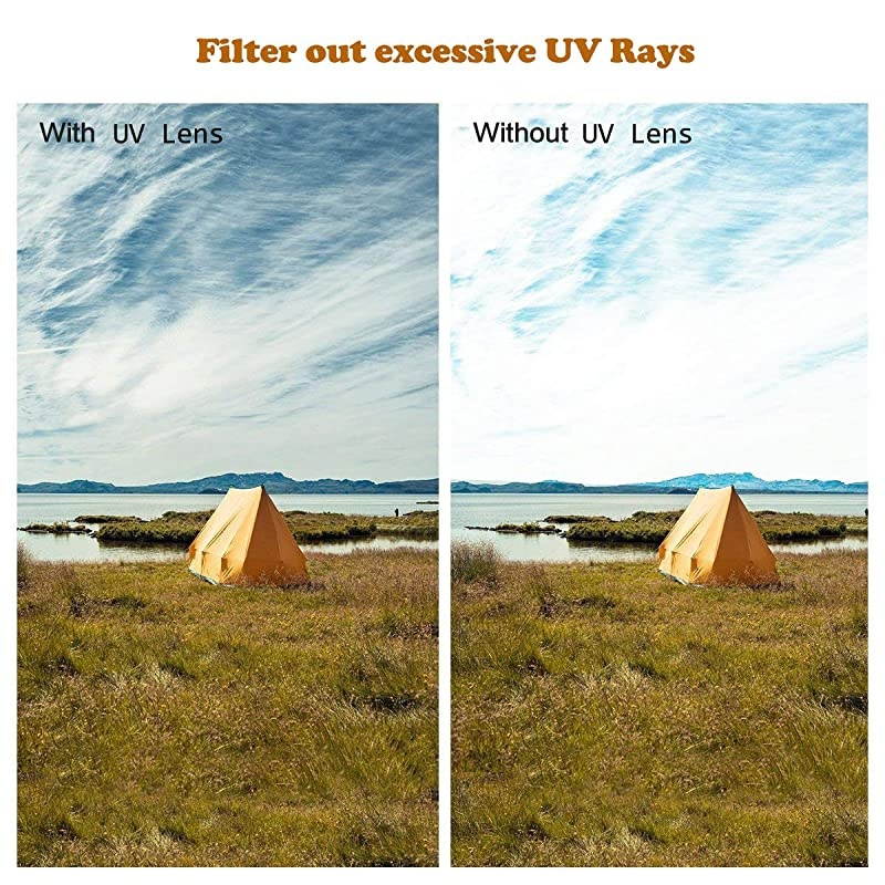 Aluminum Frame Housing Case Skeleton Shell Cover with Protective UV Filter for GoPro Hero 7 Black, Hero 6, Hero 5 Black