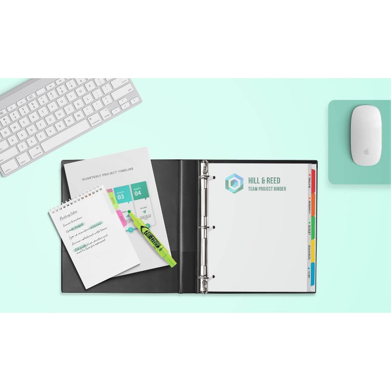 Avery 8ct Clear Easy View Durable Plastic Tab Divider Set