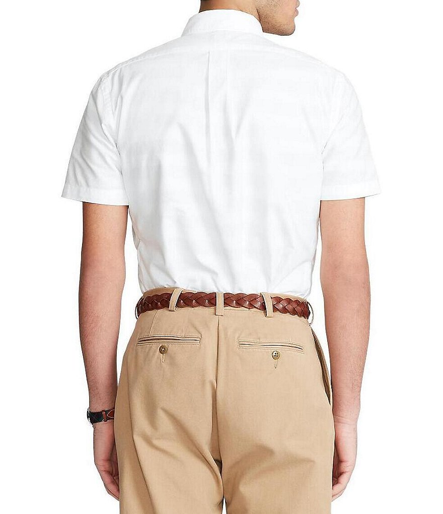 Polo Ralph Lauren Solid Garment-Dye Twill Short-Sleeve Woven Shirt