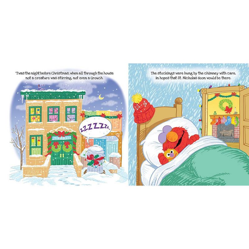 twas the Night Before Christmas on Sesame Street - by Sesame Workshop (Hardcover)