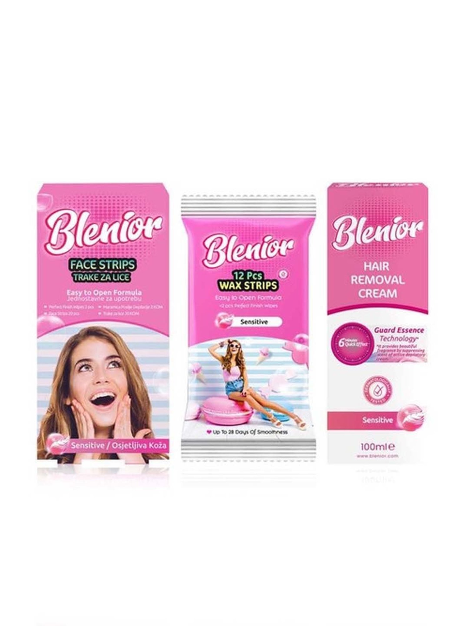 Blenior Full Body Hair Removal Combo Kit for Sensitive Skin - Pack of 2