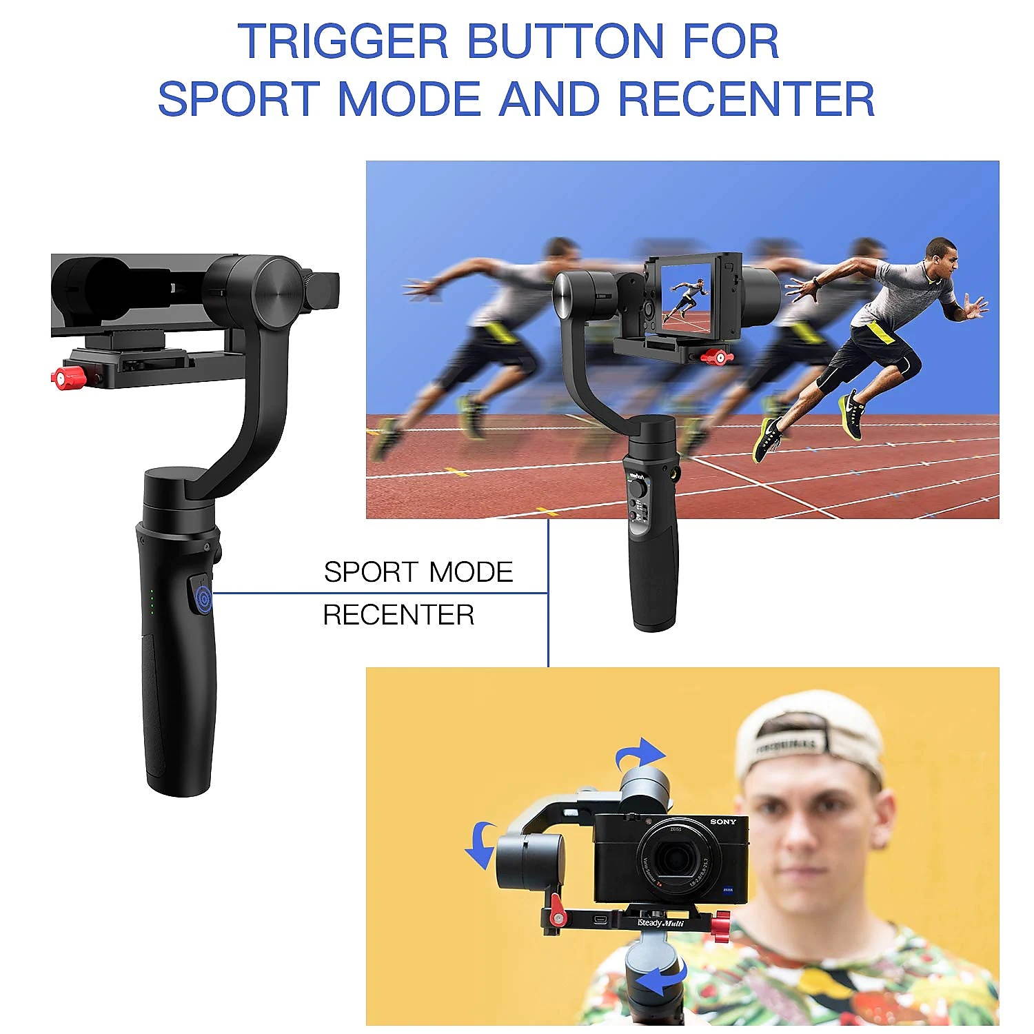 Hohem Isteady Multi 3-Axis Handheld Stabilizing Gimbal for Compact Camera