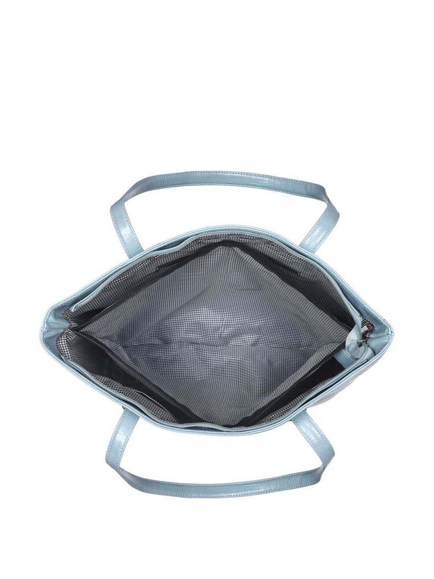 Toteteca Blue Textured Medium Tote Handbag