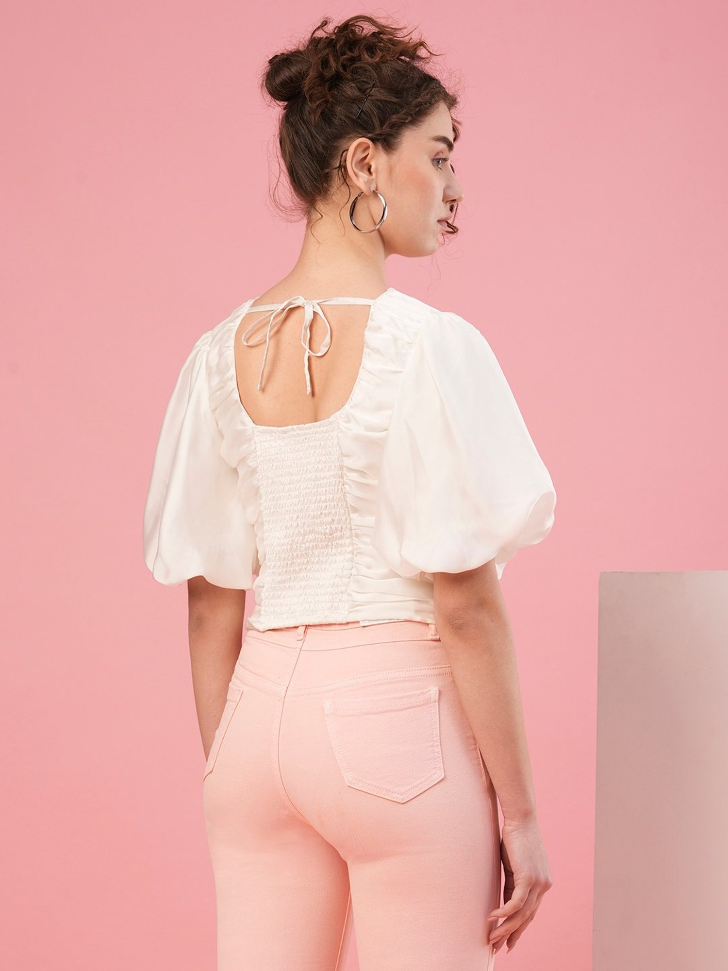 Globus White Regular Fit Top