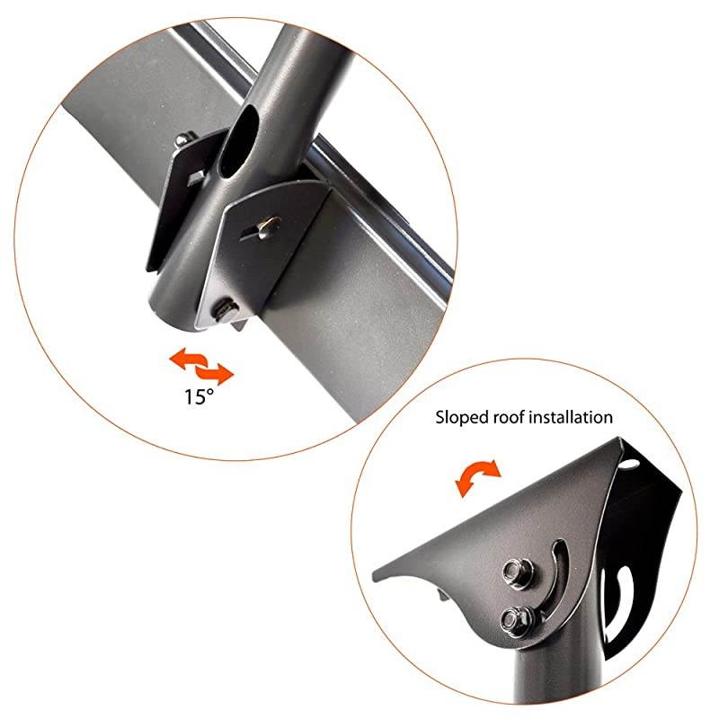 Adjustable Height TV Ceiling Mount Tilting Vertical VESA Universal Monitor Mounting Bracket w Telescoping Arm Mounts 37 to 70 Inch HDTV LED LCD Flat Screen Television Up to 50 KG  PCTVM18