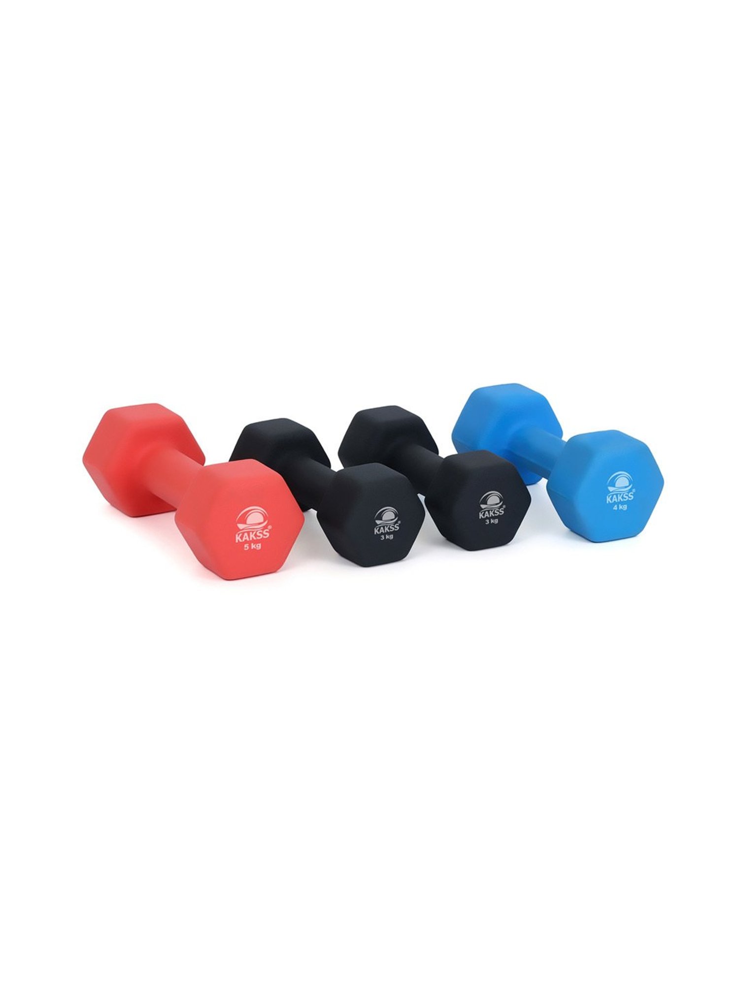 KAKSS Cast Iron NEOPRENE Coated Dumbbells (Multicolor) Size - 24KG
