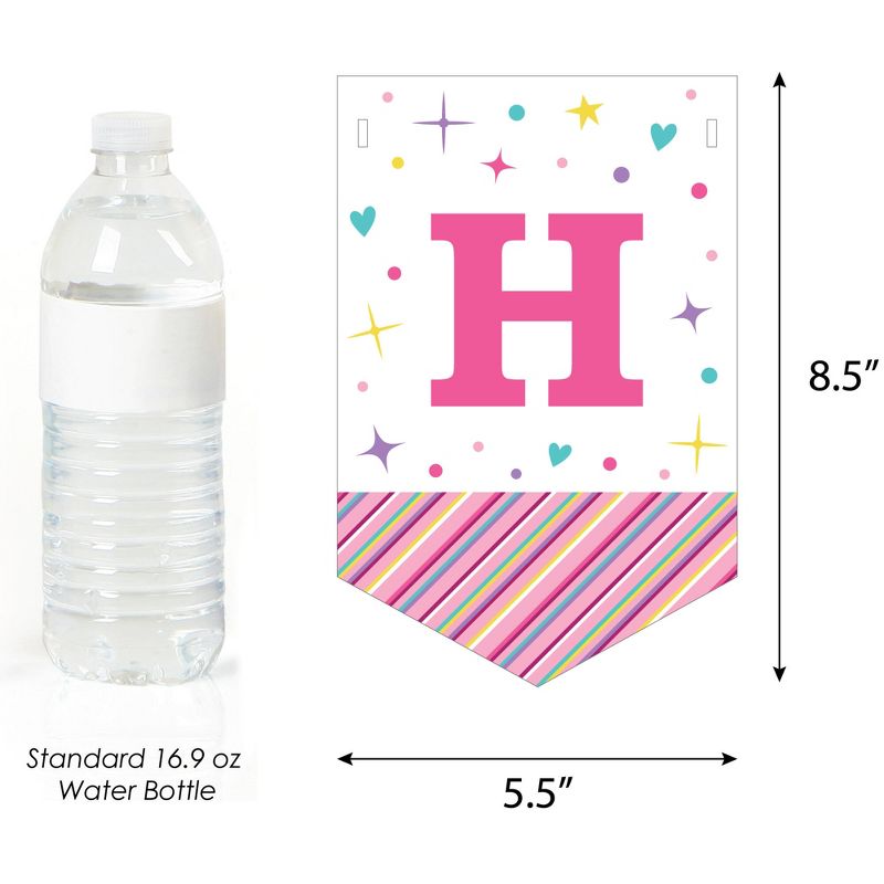 Big Dot of Happiness Girl 15th Birthday - Teen Birthday Party Bunting Banner - Party Decorations - Happy Birthday