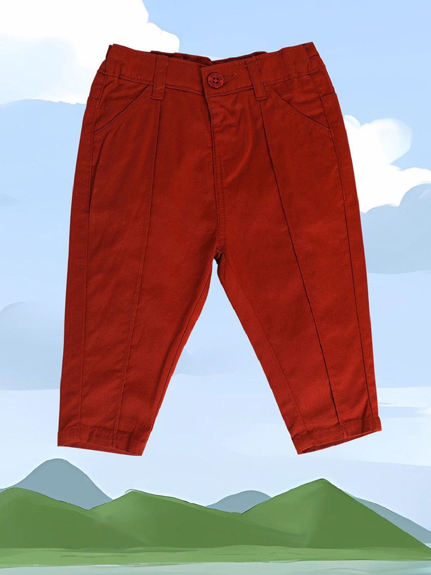 MINIKLUB Kids Brown Solid Pants