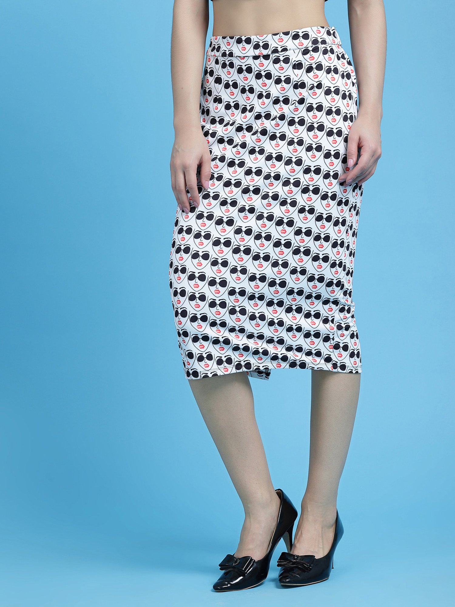 Belle Fille White Floral Print Skirt