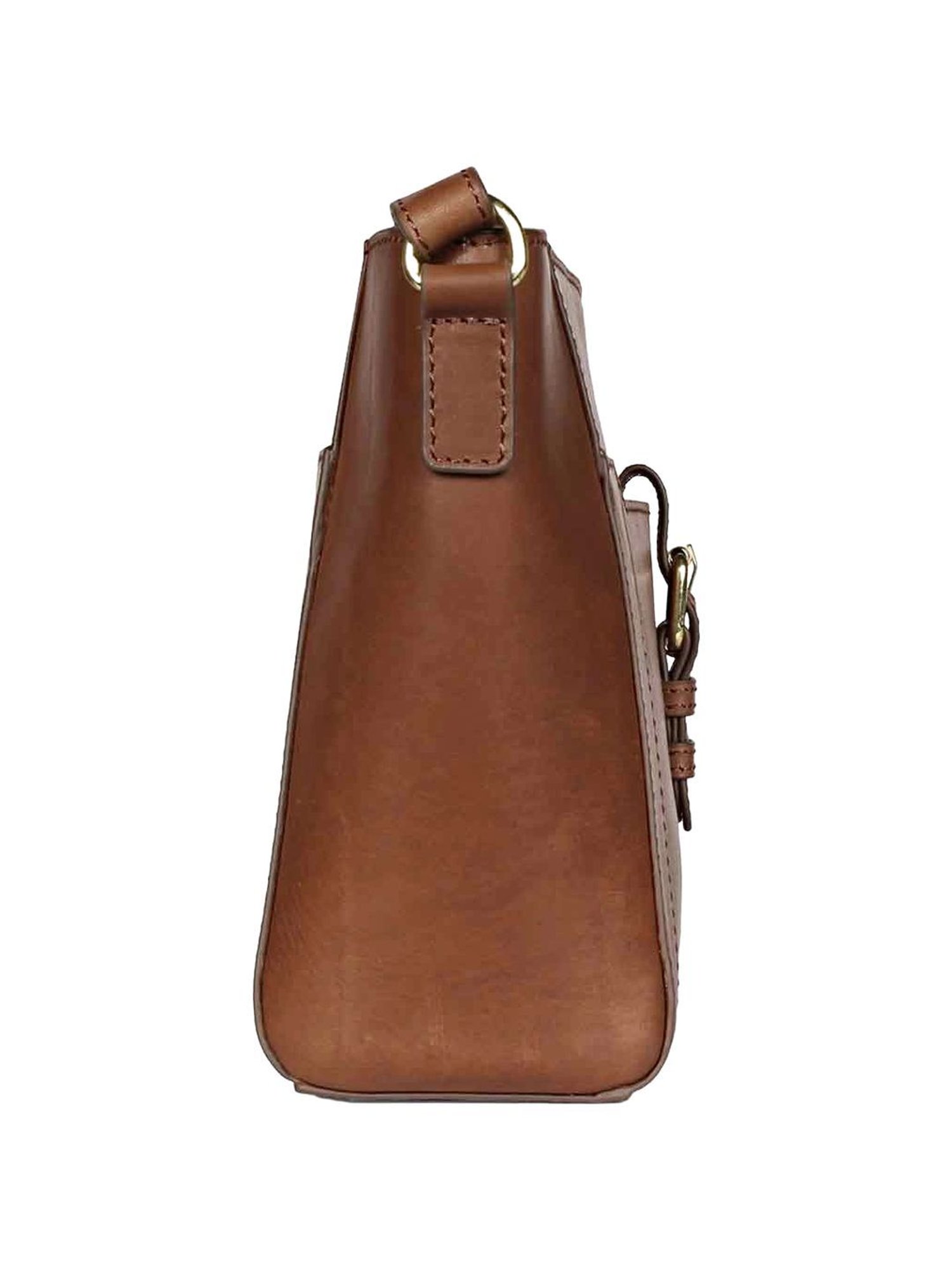 Saint G Brown Solid Medium Sling Handbag