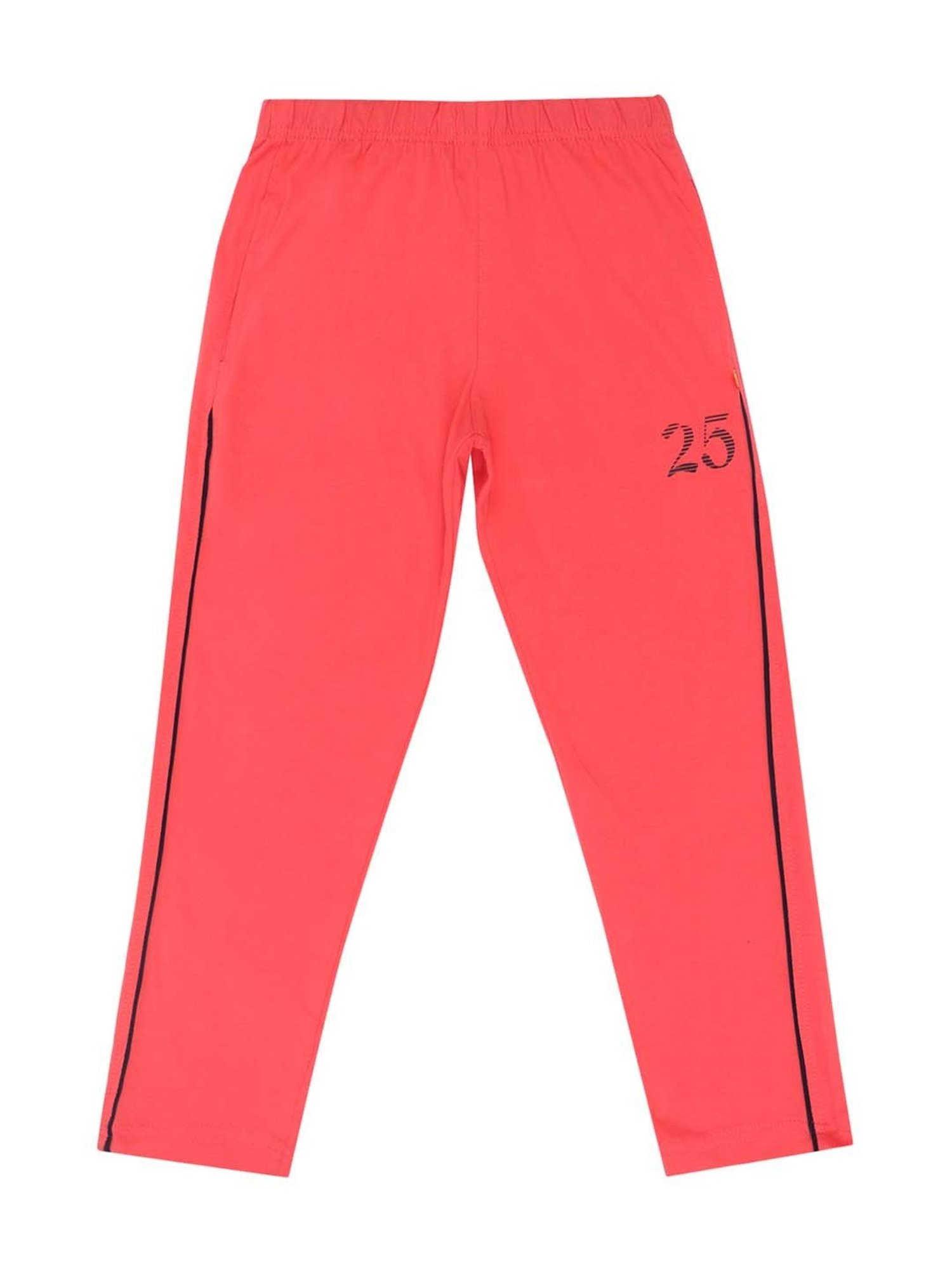 Proteens Kids Red Cotton Printed Trackpants