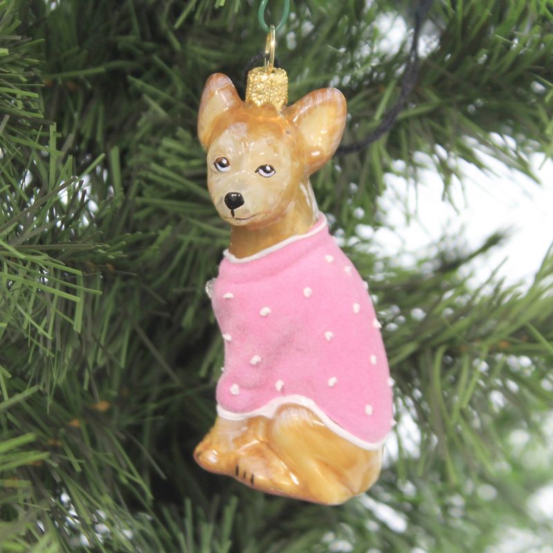 Joy To The World 3.25" Chihuahua Ornament Diva Dog Pet Companion  -  Tree Ornaments
