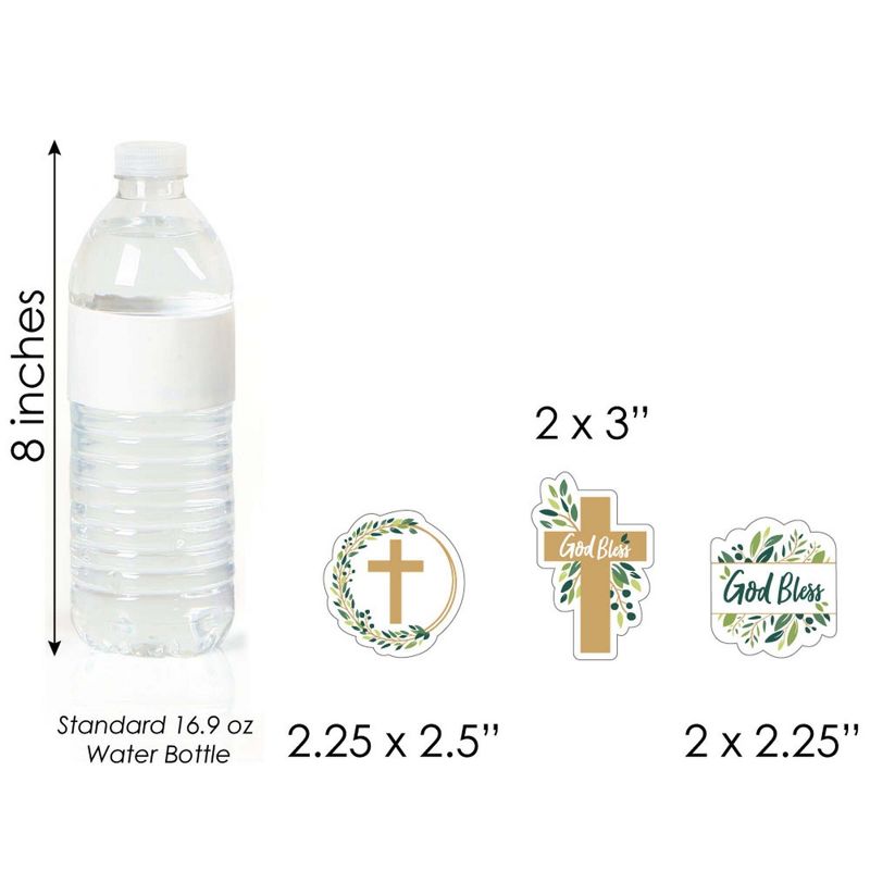 Big Dot of Happiness Elegant Cross - Dessert Cupcake Toppers - Religious Party Clear Treat Picks - Set of 24