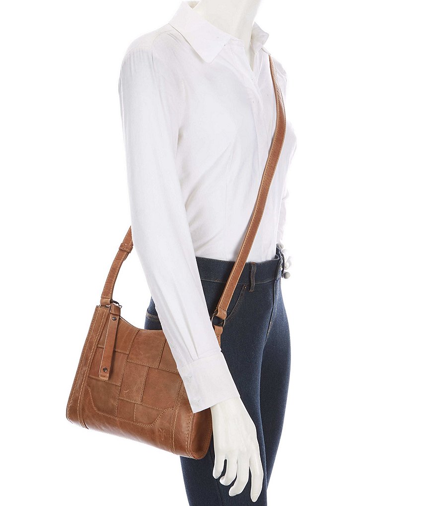 Frye Melissa Patchwork Leather Top Zip Crossbody Bag