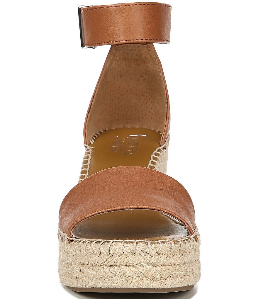 Franco Sarto Clemens Leather Wedge Espadrille Sandals