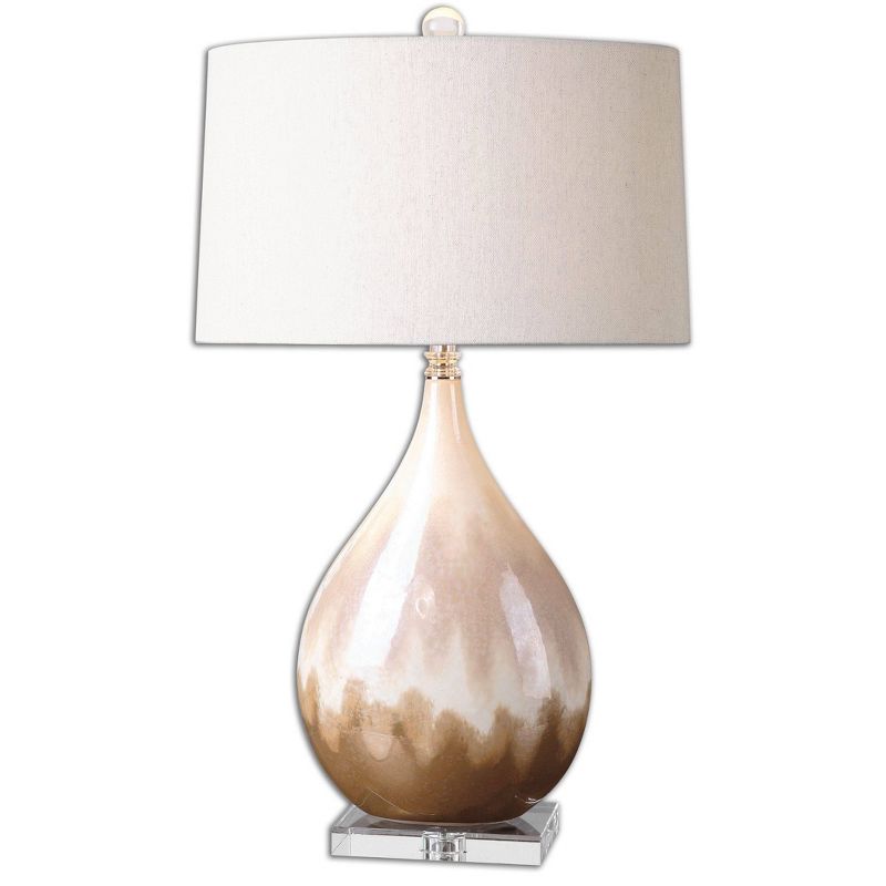 Uttermost Flavian Glazed Ceramic Lamp  - Beige