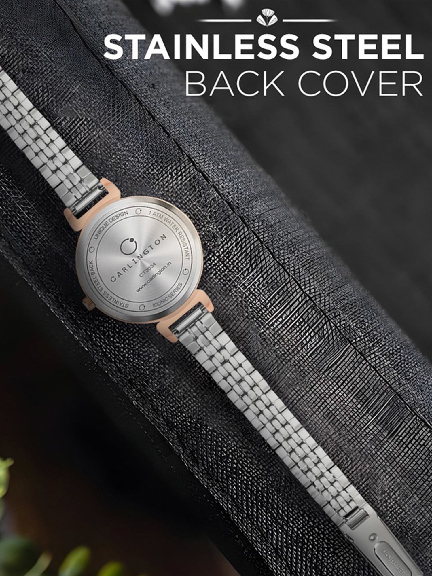 Carlington Iconic 2034Two Tone Brown Analog Watch for Women