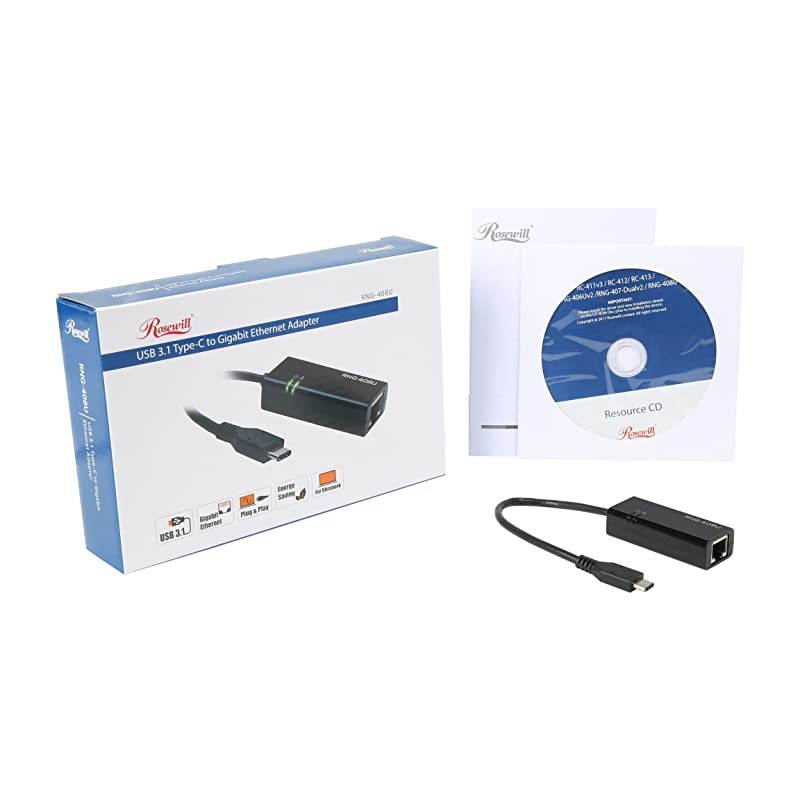 USBC to Ethernet Adapter uni USB TypeCThunderbolt 3 to RJ45 Gigabit Ethernet LAN Network Adapter Cable Compatible MacBook Pro 201820172016 Dell XPS 1315 Surface Book 2 Pixelbook