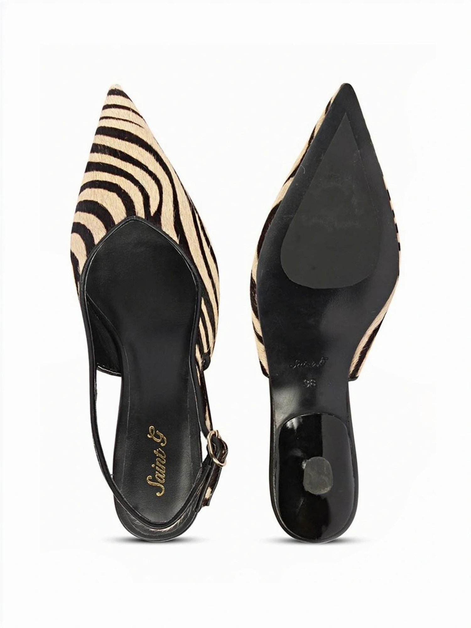 Saint G Women's Sloane Black Sling Back Sandals