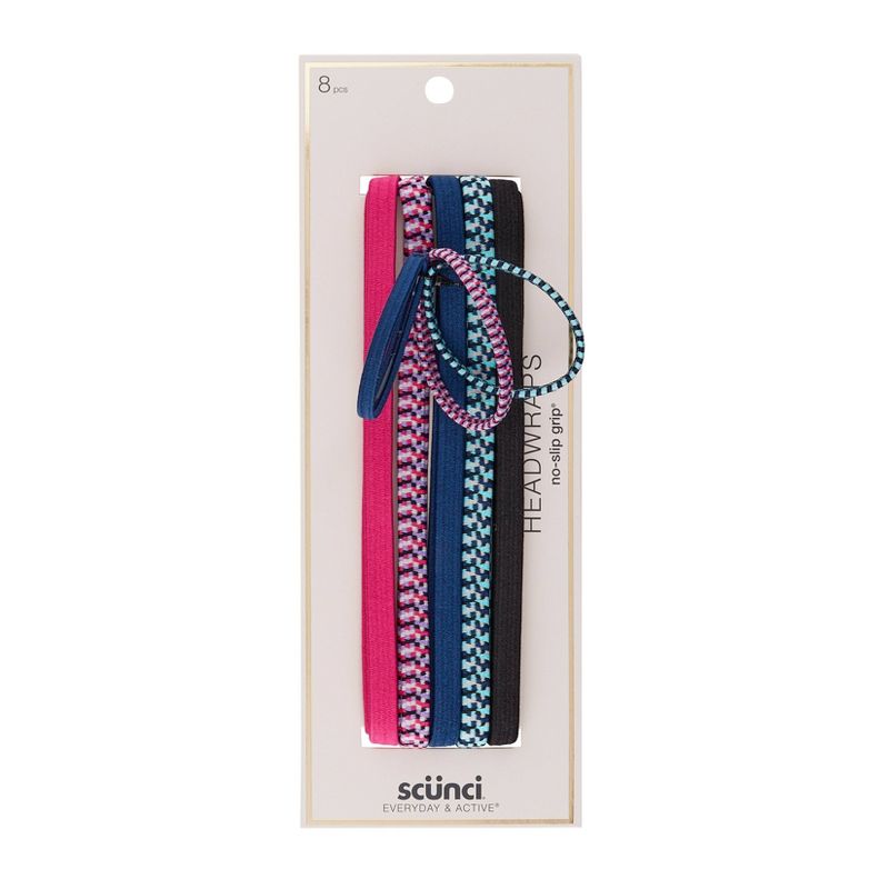 scunci No Slip Headwraps with 3 Bonus Elastics - 5pk