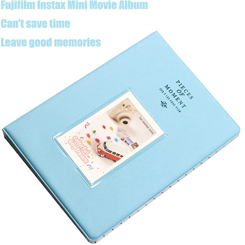2x3 Inch Photo Paper Film Album Set for Fujifilm Instax Mini Camera Polaroid Snap Z2300 SocialMatic Instant Cameras Zip Instant Printer Ice Blue 128 Pockets