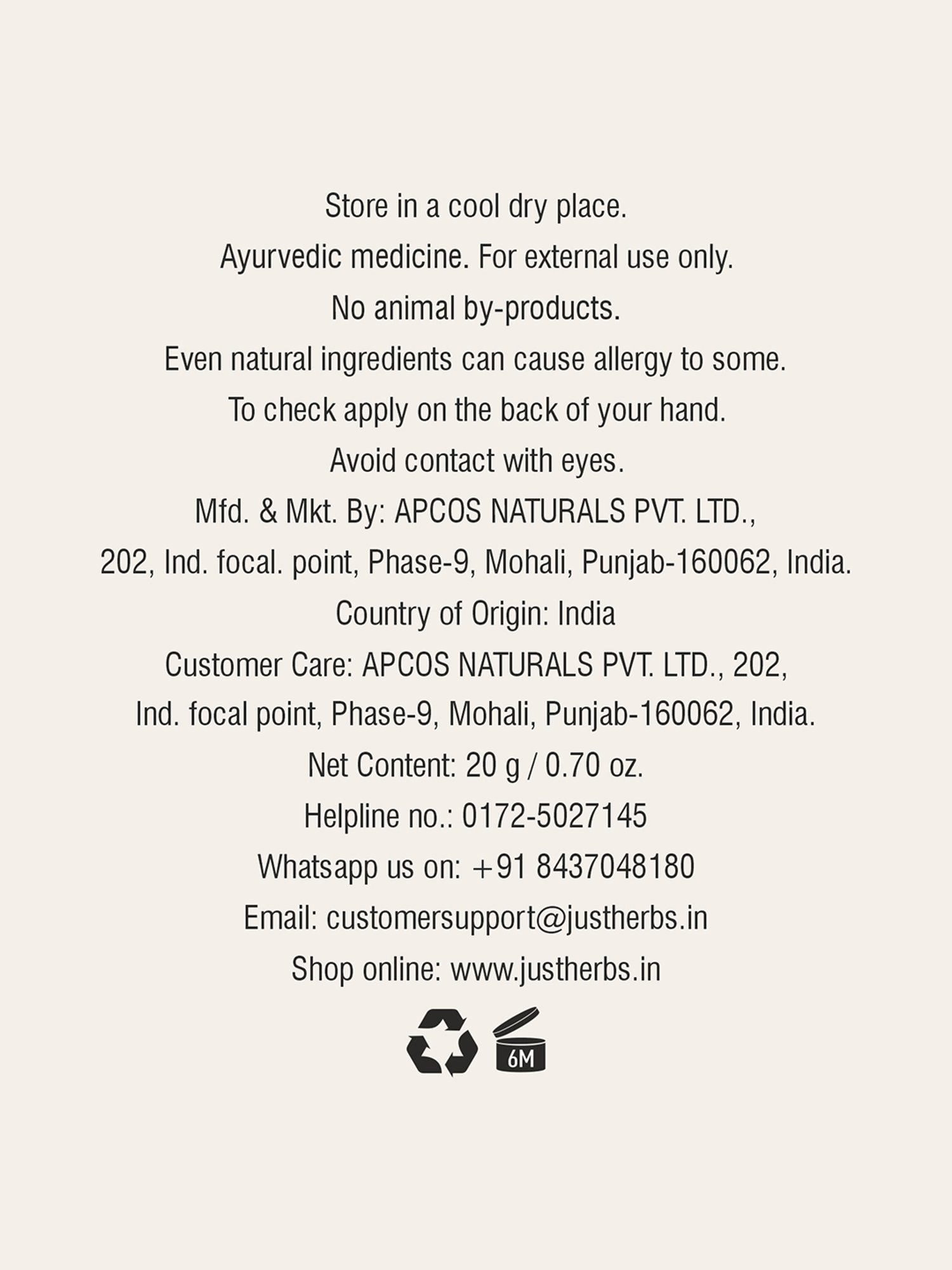 JUST HERBS 3 In 1 Pore Refining Mattifying & Hydrating Primer - 20 gm