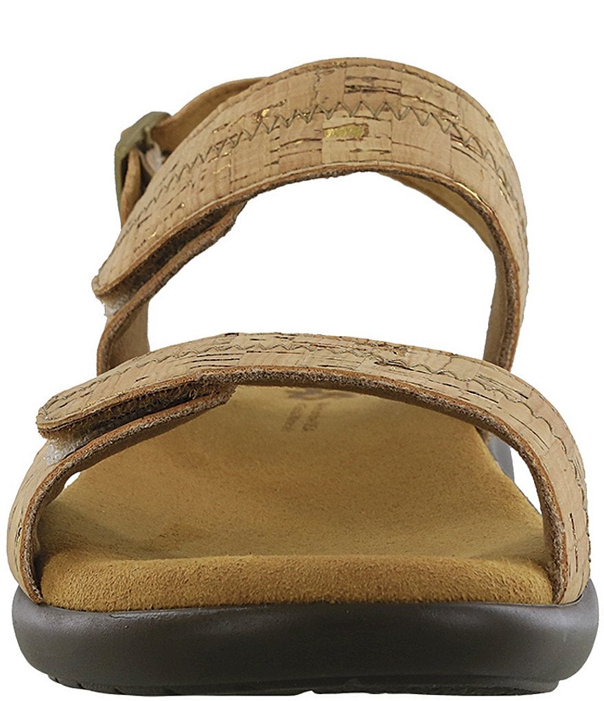 SAS Nudu Cork Heel Strap Wedge Sandals