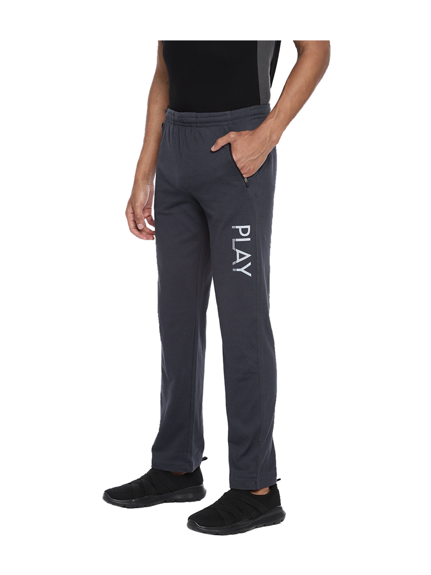 Fruit of the Loom Dark Grey Mid Rise Track Pants