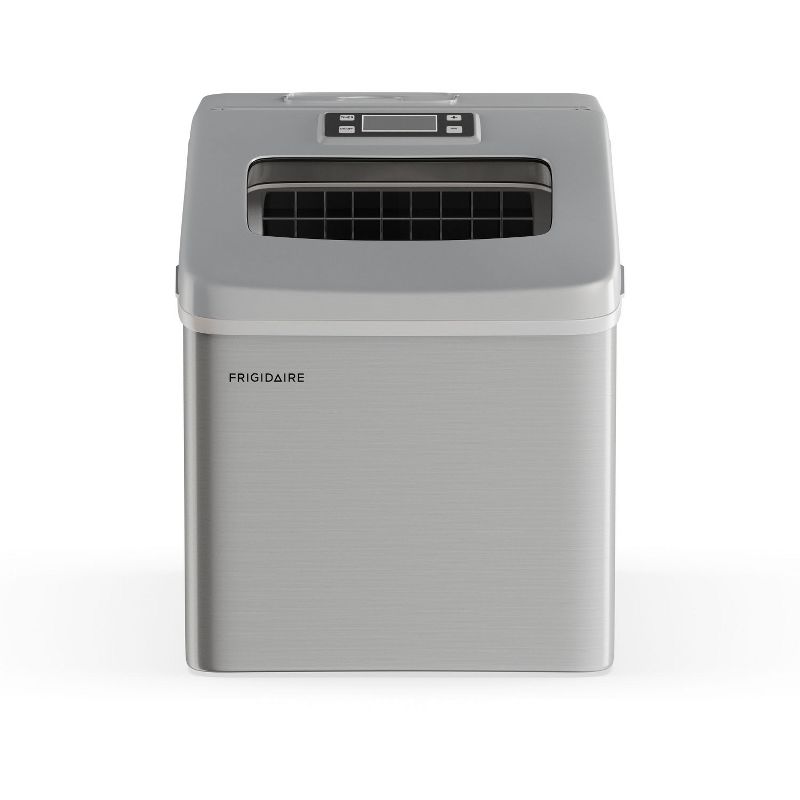 Frigidaire EFIC452-SS Home/Office 40 Pounds Countertop Compact Portable Electric Ice Cube Maker Dispenser Machine with Ice Scoop, Stainless Steel