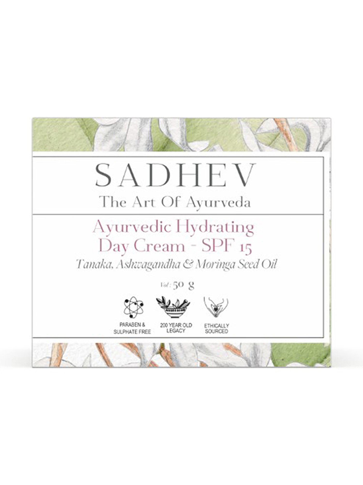 SADHEV The Art Of Ayurveda Ayurvedic Hydrating Day Cream SPF 15 - 50 gm
