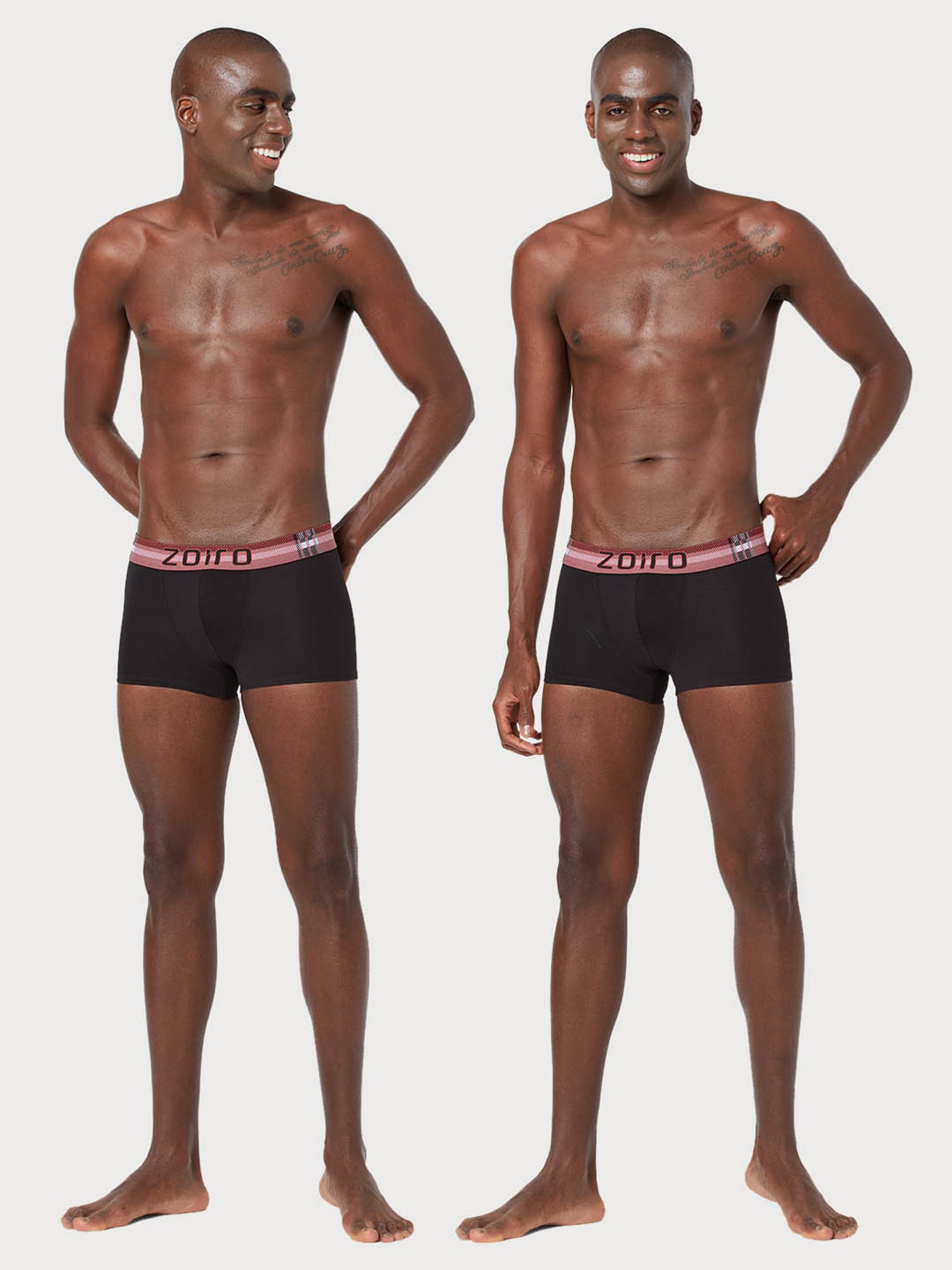 Zoiro Black Regular Fit Trunks - Pack Of 2