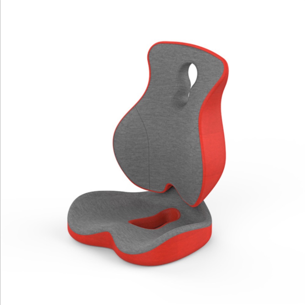 Memory Foam Lumbar Support Back Cushion Seat Waist Pillow for Lower Back Pain Relief Pillow for Computer Office Chair Car Seat Recliner Navy