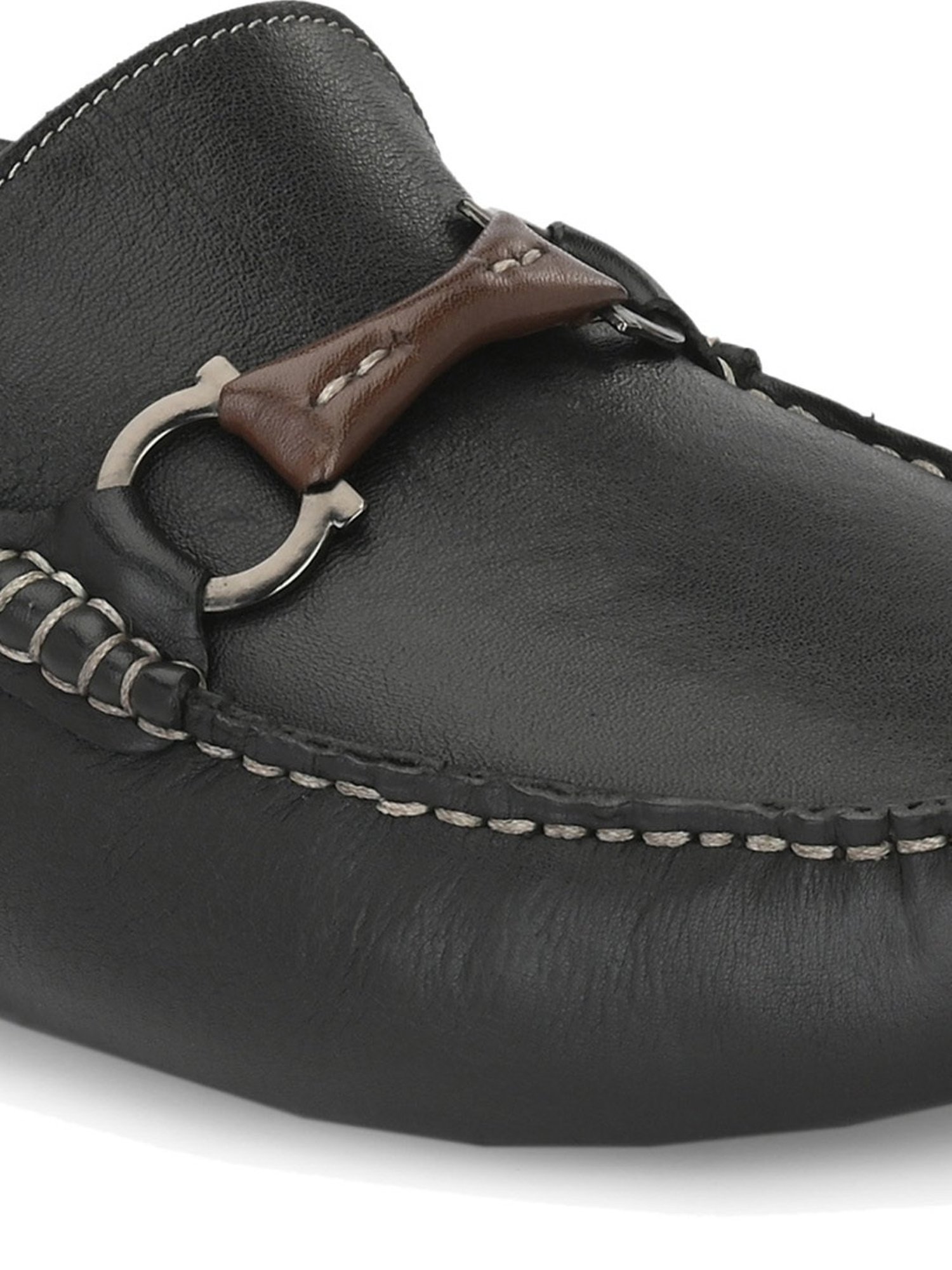 Hitz Men's Black Casual Loafers