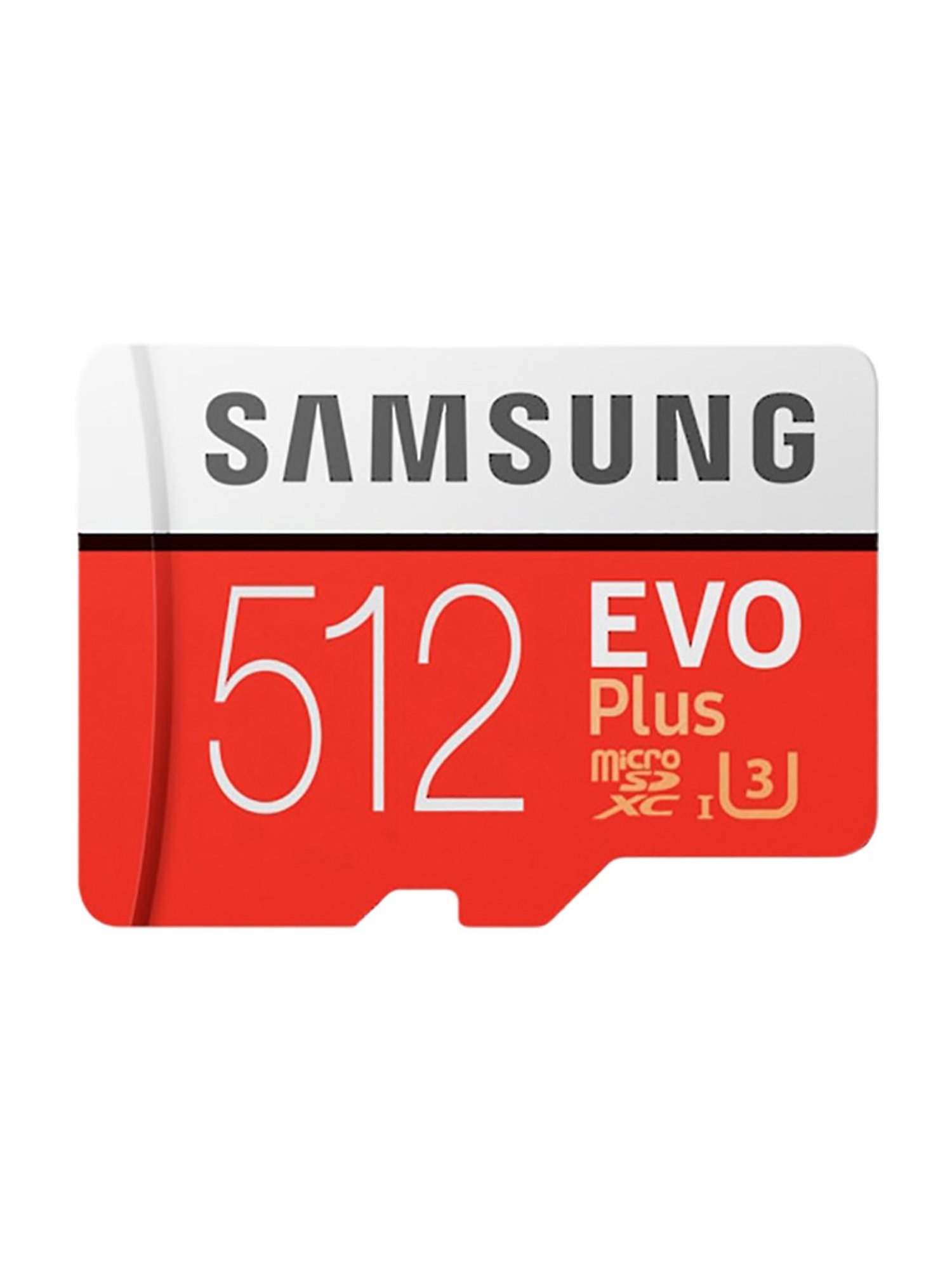 Samsung EVO Plus 512GB Micro SDXC Memory Card with Adapter (Red/Grey)