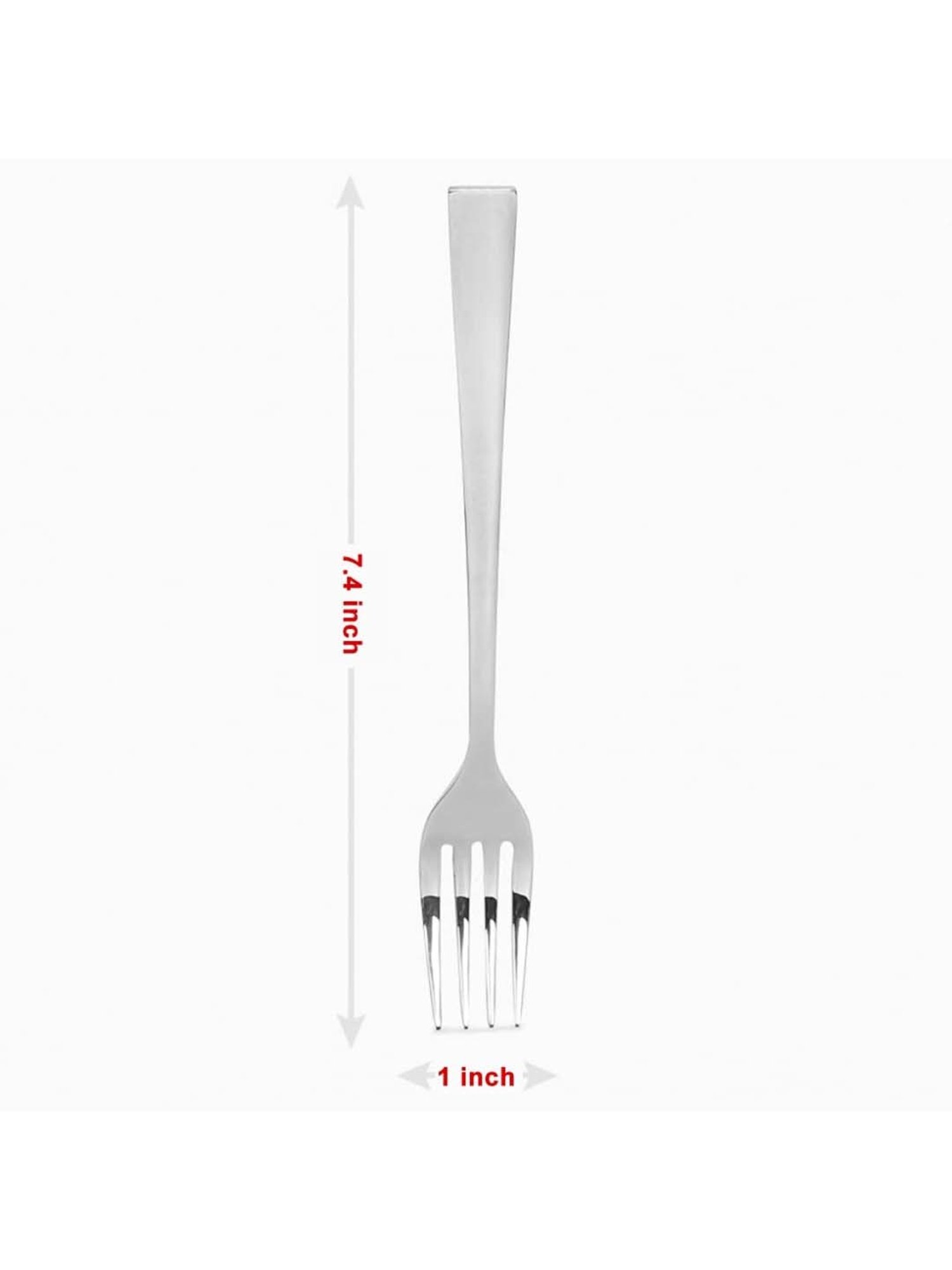 FnS Creta Silver Stainless Steel Dinner Fork - Set of 12