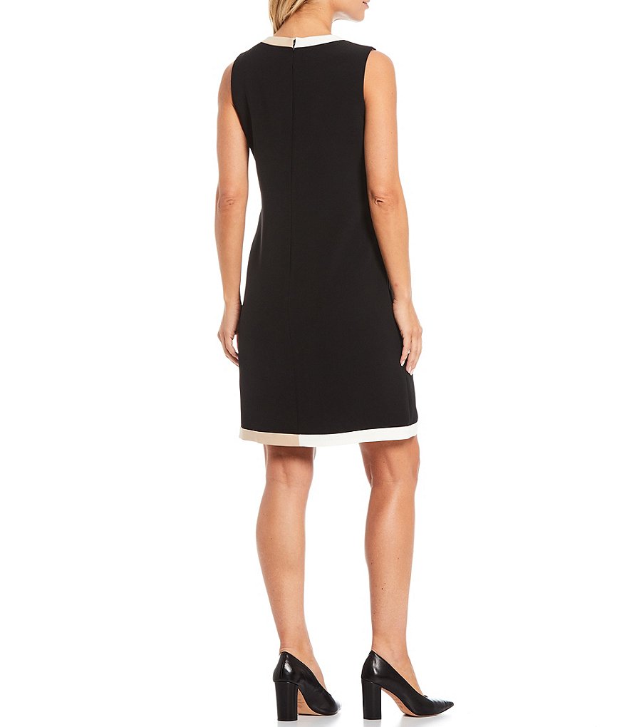 Preston & York Fallon Colorblock V-Neck Sleeveless Shift Dress
