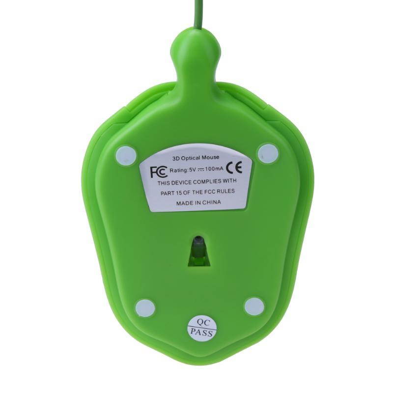 1.5m Wire Cute Turtle Shape Home Office Use 800 DPI 3 Keys Optical Mouse for Notebook PC Laptop Computer Peripherals