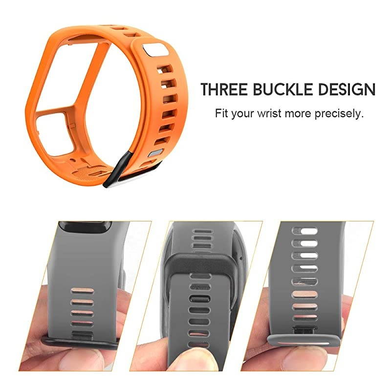 Silicone Watch Band Replacement for SparkSpark 3Golfer 2AdventurerRunner 23 Smartwatch for Man WomenOrange