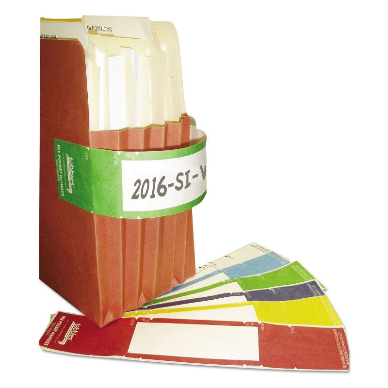 Tabbies File Pocket Handles 9-5/8 x 2 Dark Blue/White 48/Pack 68807