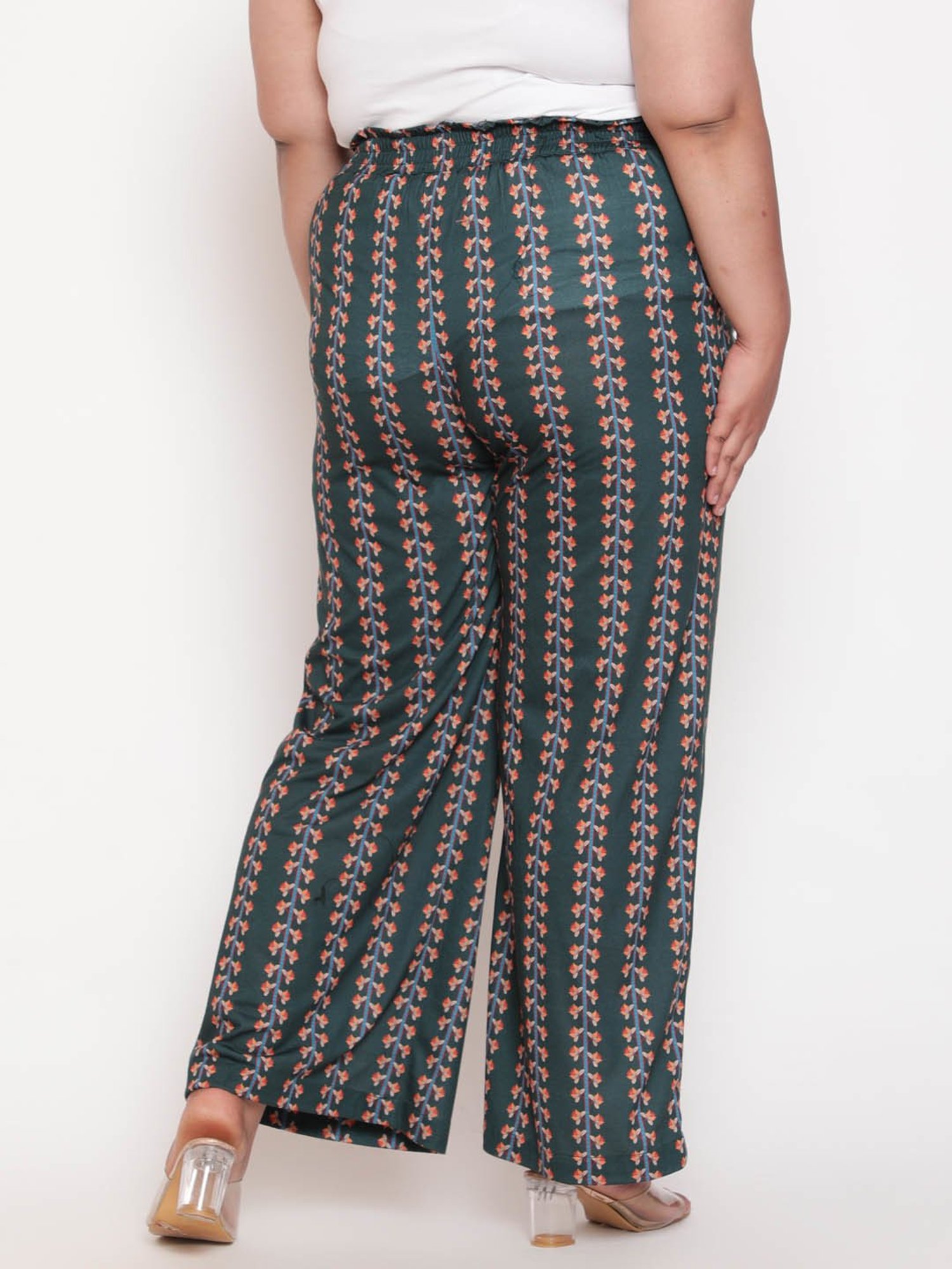 Amydus Green Printed Palazzos