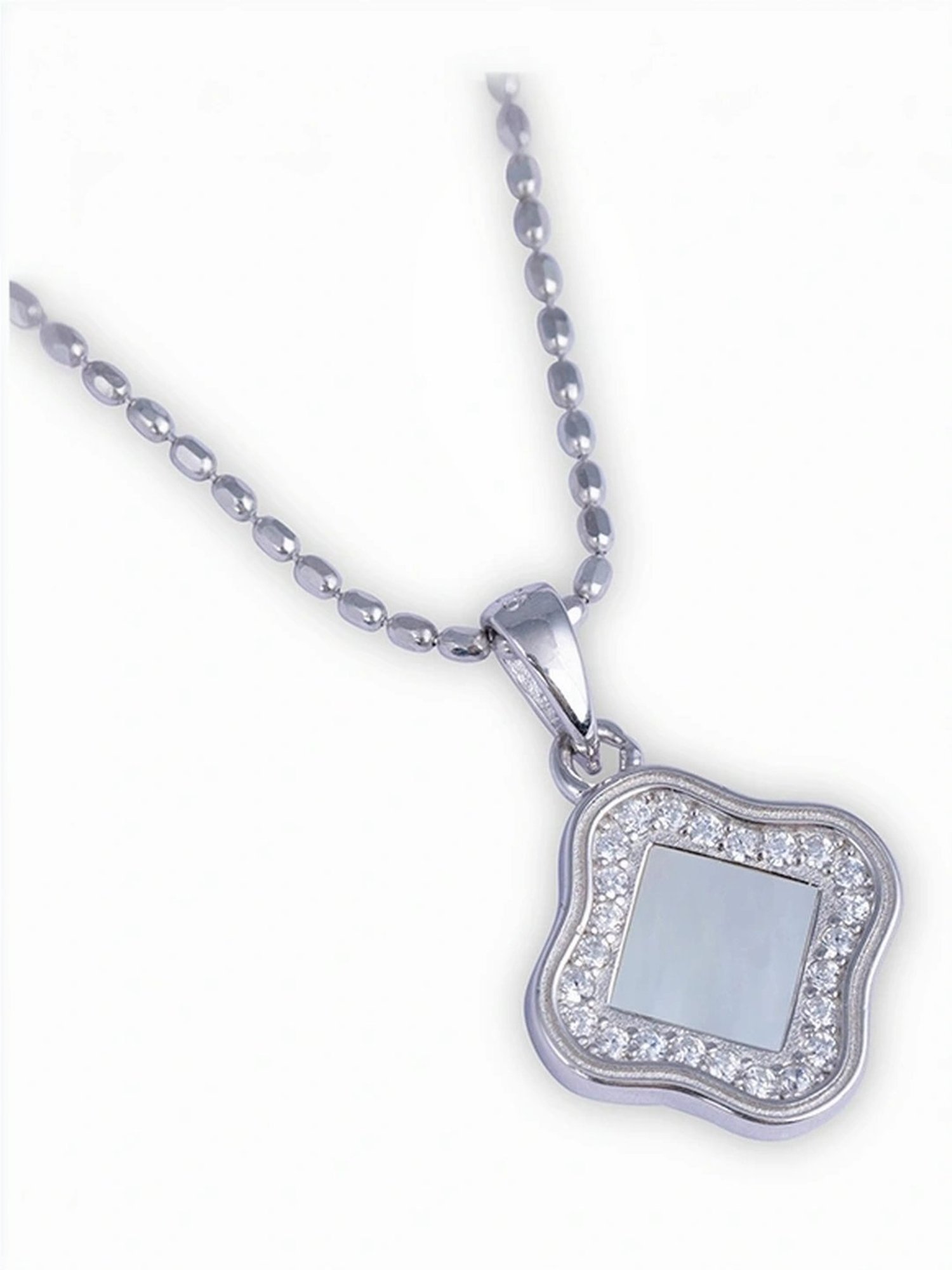 Touch925 Sterling Silver Zirconia Silver Pendant Set for women