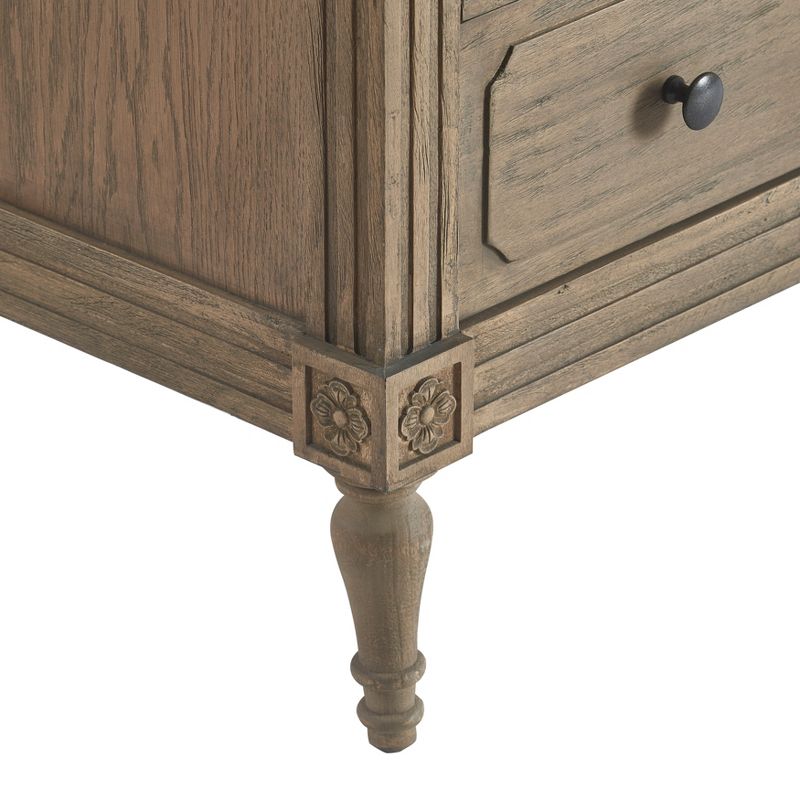 Elmhurst 5 Drawer Chest Antique Wood - Finch