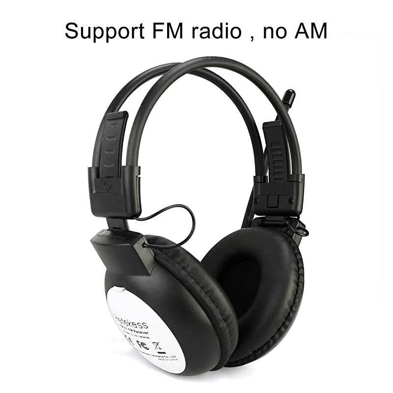 TR101 FM Radio Stereo, Portable Personal FM Radio Earmuffs, Digital FM Radio for Mowing, Walking, Riding, Powered by AA Battery (Black)