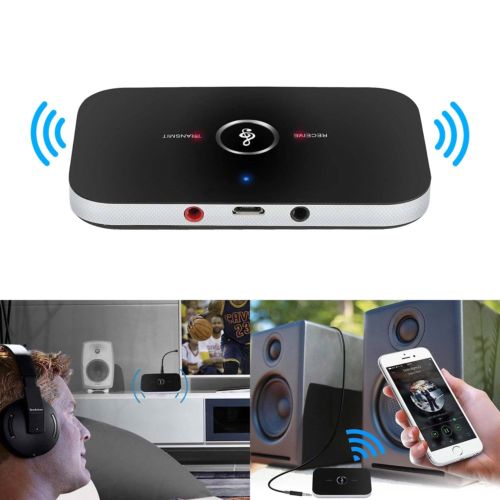 2 in 1 Bluetooth 4.1 Transmitter & Receiver Wireless A2DP Audio Adapter Aux 3.5mm Audio Player for TV/Home Stereo/Smartphone