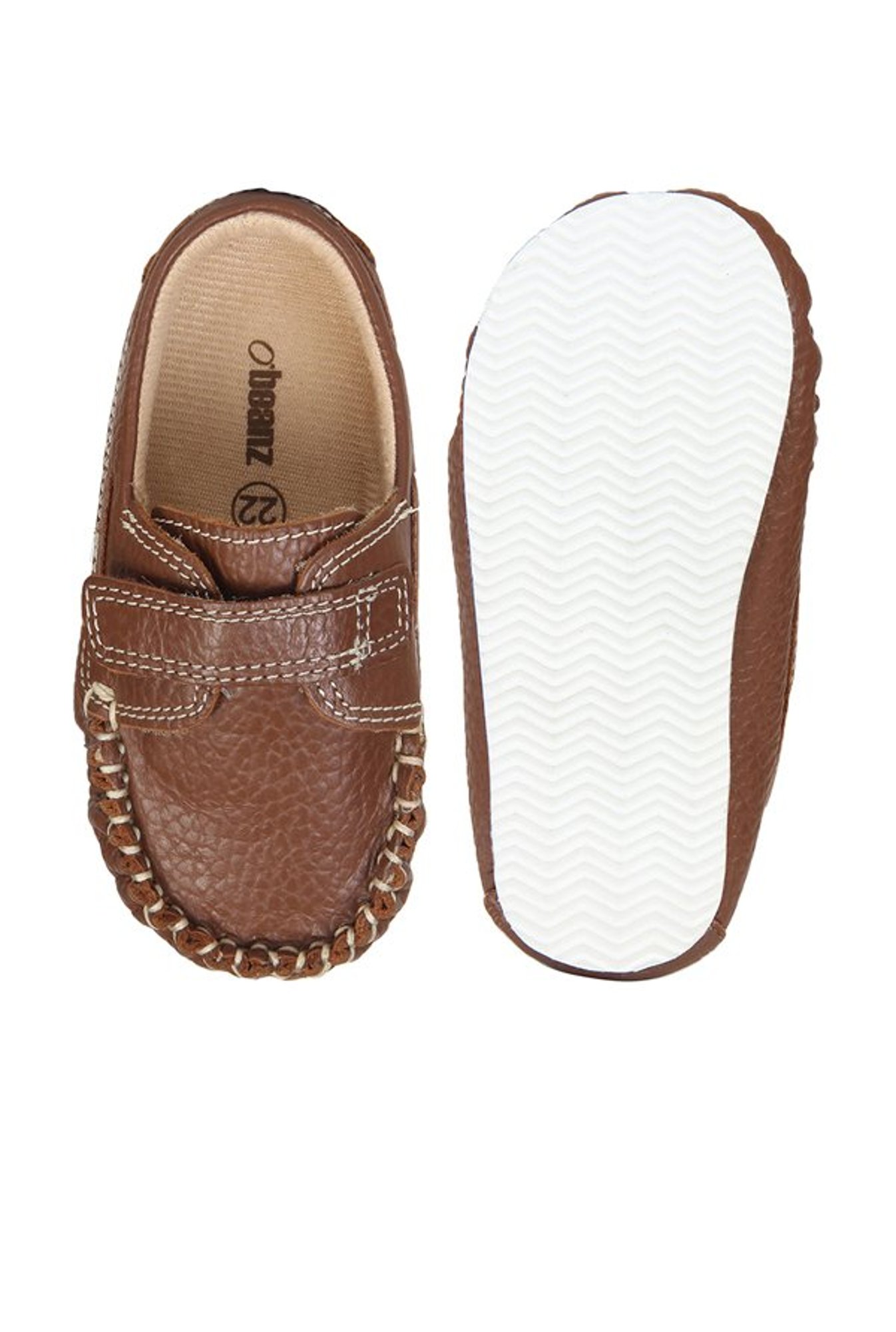 Beanz Kids Aaron Brown Leather Loafers