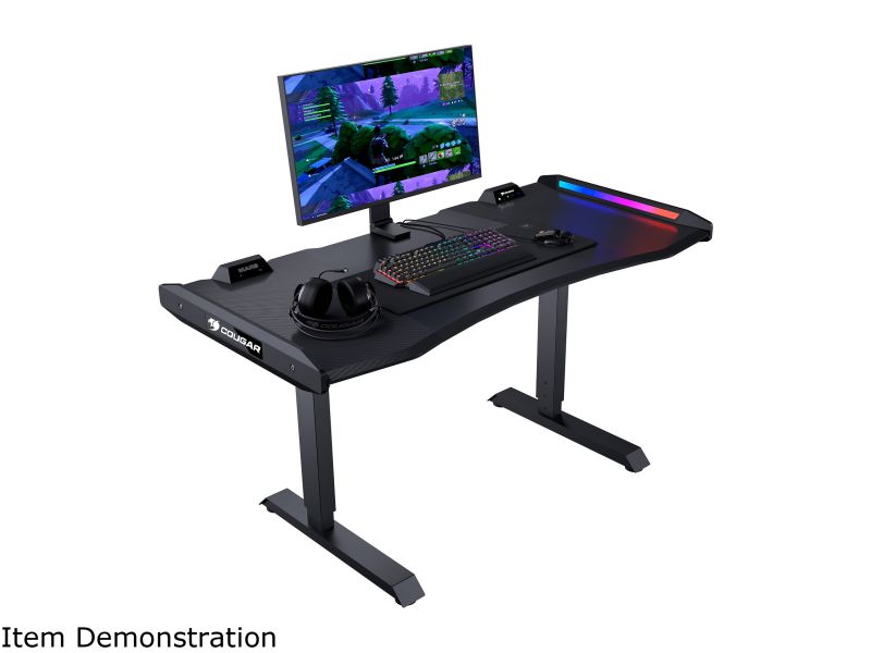 RESPAWN 3000 Gaming Computer Desk - Ergonomic Height Adjustable Gaming Desk, in Blue (RSP-3000-BLU)