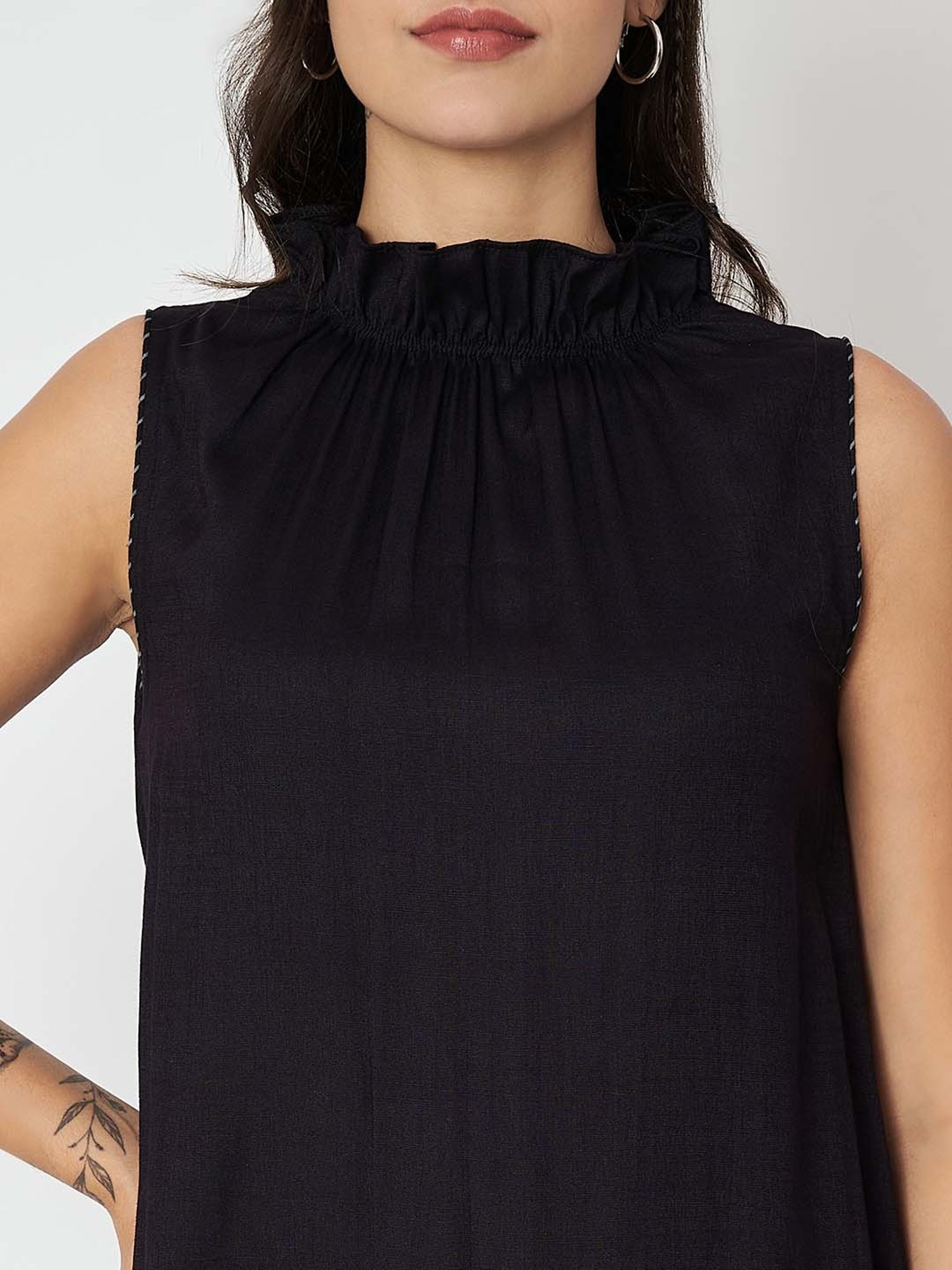 9rasa Black Maxi Ethnic Dress