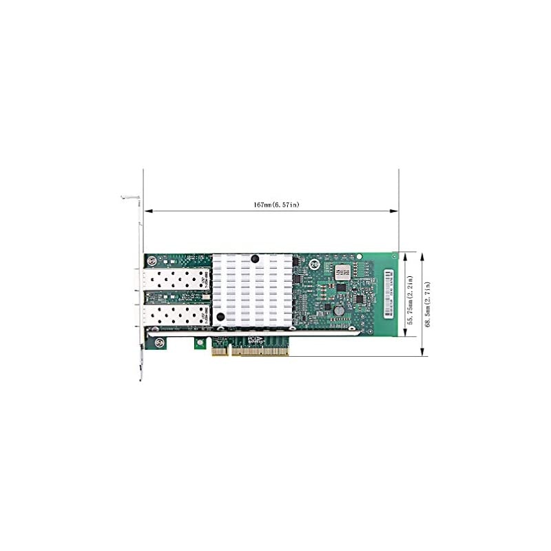 Ethernet Network Adapter Card- for Broadcom BCM57810S Controller Network Interface Card (NIC) PCI Express X8, Dual SFP+ Port Fiber Server Adapter